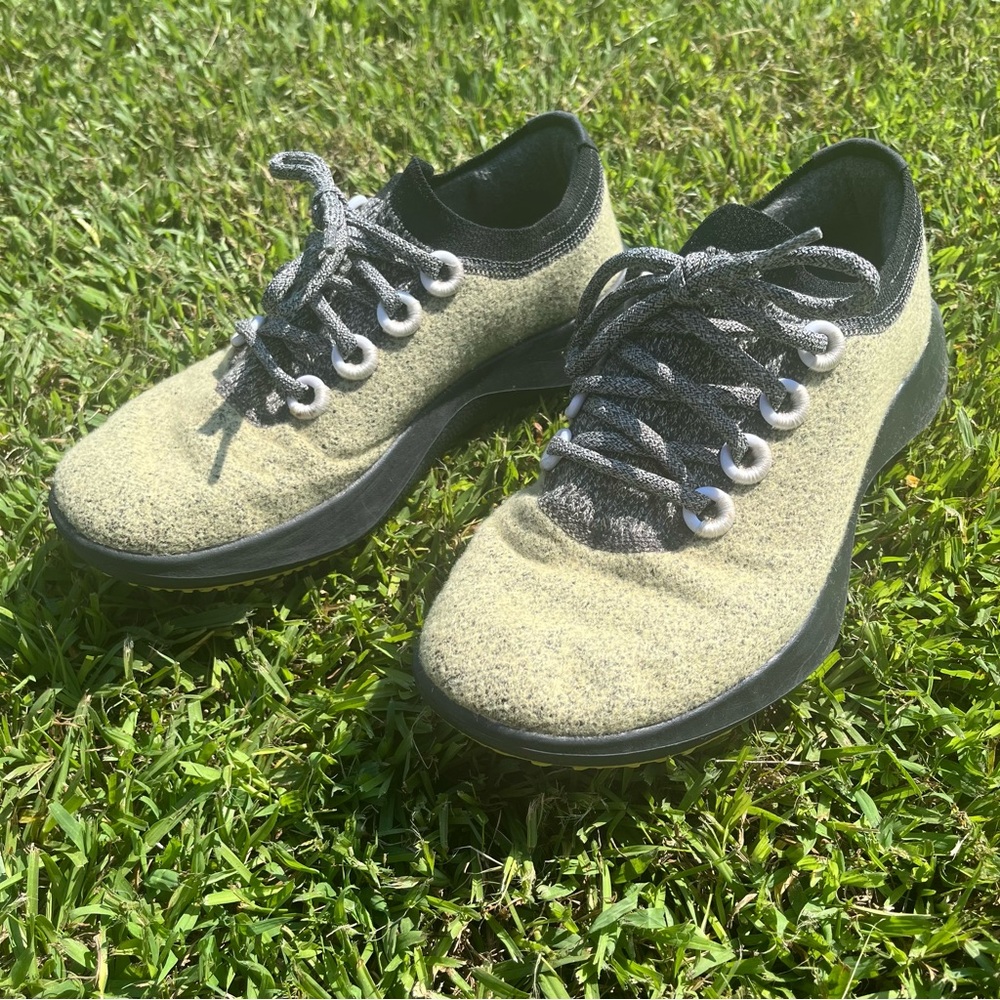 Allbirds Mizzle Lows Wool Dasher Size 9.5 Mens Yellow Green